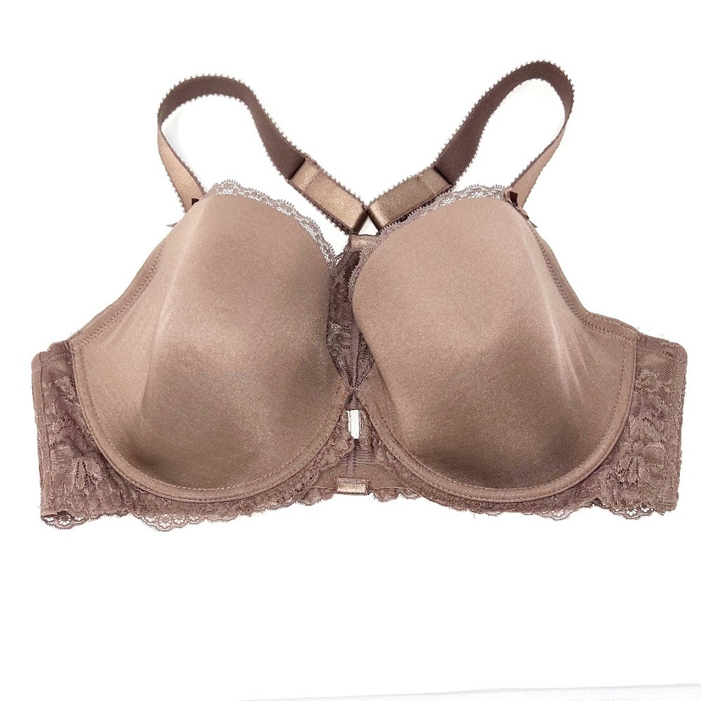 NWT Adore Me Leia Contour Racerback Bra Women's Size 40DD Peppercorn Push Up